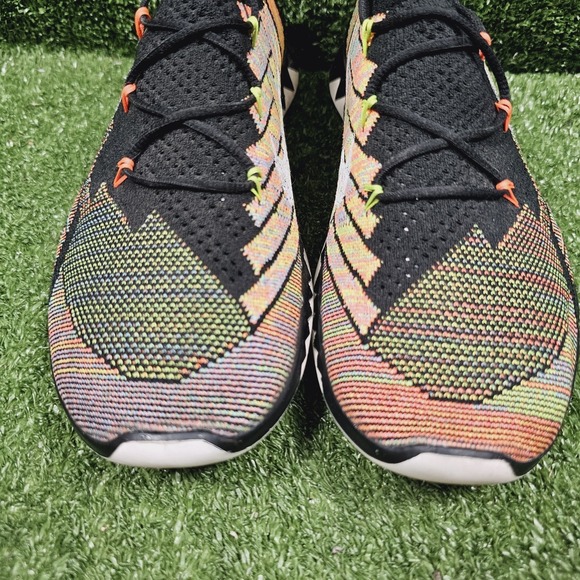 Nike Free 3.0 Flyknit Multi-Color Athletic Barefoot Sneakers 718418-011 Mens 8.5 - Picture 3 of 12